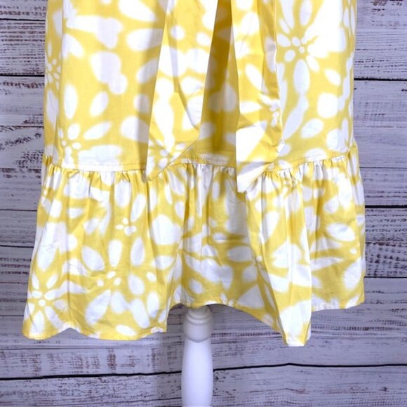 Banana Republic Women’s Sleeveless Dress MEDIUM yellow/wht Party Wedding Casual - Picture 2 of 14
